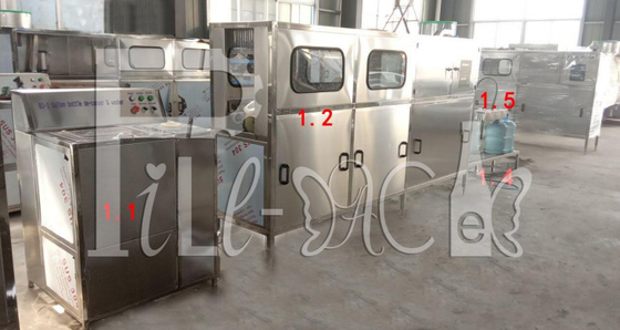 200BPH 5 Gallon 18.9L Watervulmachine Lijnsysteem Semi Aurto leverancier