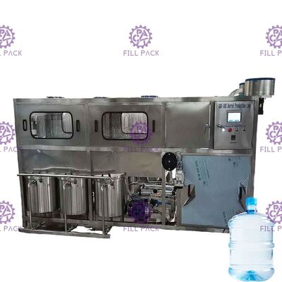 300 BPH SUS 316 Monoblock de Bottelmachine van het 5 Gallonwater leverancier