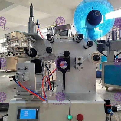 Het halfautomatische Zelfklevende Sticker Materiaal Labeler van de Etiketteringsmachine voor Vierkante Fles 3 kanten of Ronde flessencirkel leverancier