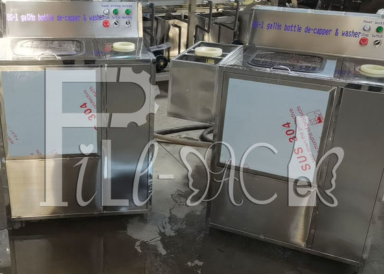 Semiauto 250BPH de Flessenopenerwasmachine van de 5 Gallonfles leverancier