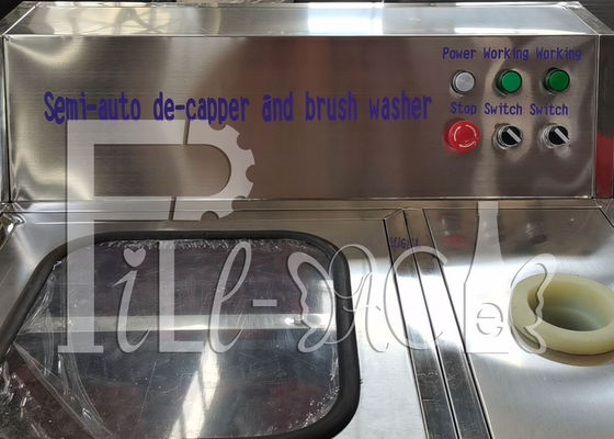 Semiauto 250BPH de Flessenopenerwasmachine van de 5 Gallonfles leverancier