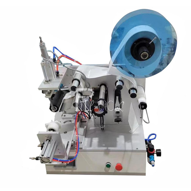 Het halfautomatische Zelfklevende Sticker Materiaal Labeler van de Etiketteringsmachine voor Vierkante Fles 3 kanten of Ronde flessencirkel leverancier