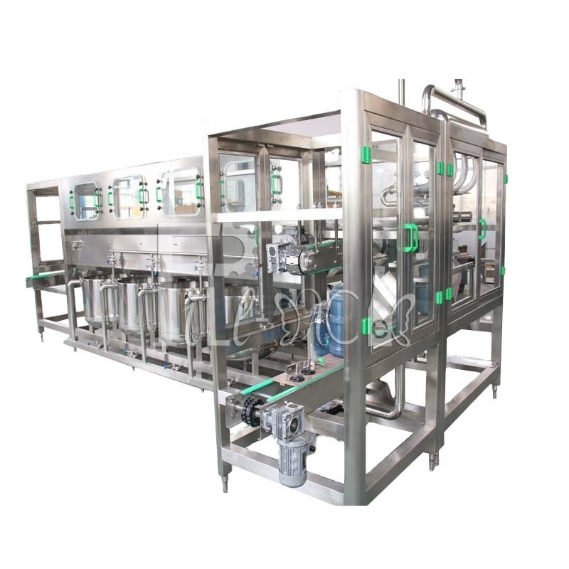 600BPH volledige Automatische de Gallon van Vier Lijnmonoblock het Vullen Machine met Overstromingsklep leverancier