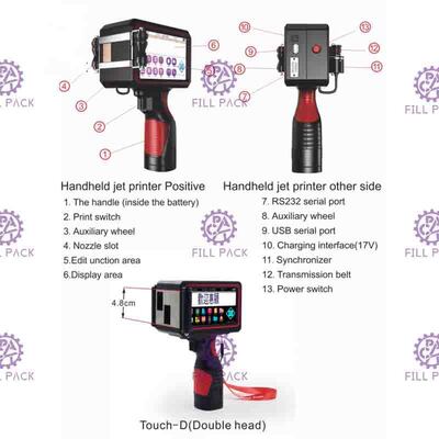 Draagbare codeprinter Handheld inkjetcodeermachine voor datum- en batchafdrukken